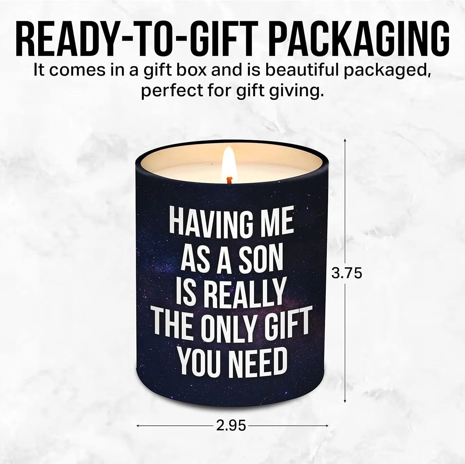 Gifts for Mom, Gifts for Dad from Son - Mom Gifts, Dad Gifts - Fathers Day, Mothers Day Gifts from Son - Birthday Gifts for Mom, Dad - Mom Birthday Gifts, Dad Birthday Gifts Lemongrass Candle - Image 6