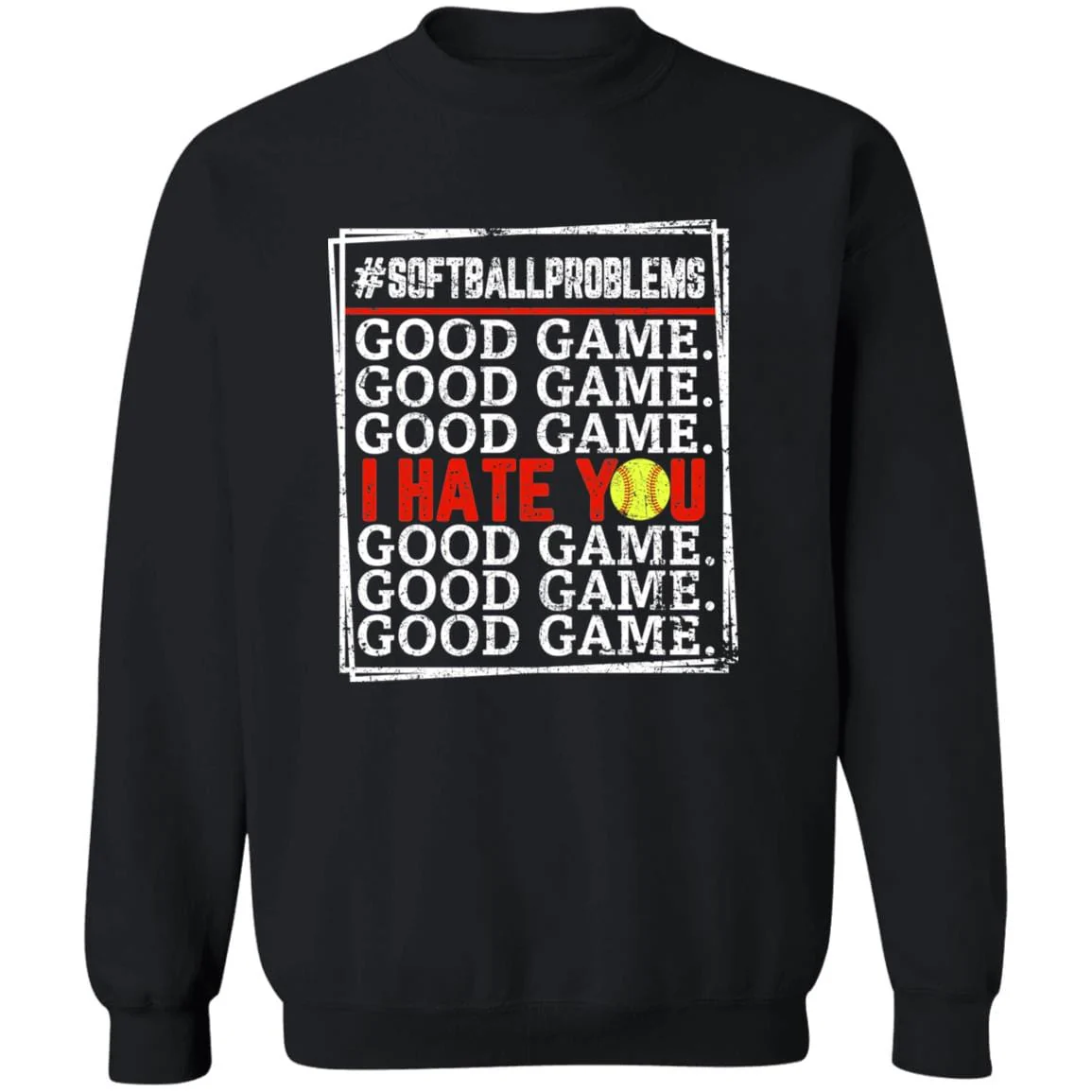 Good Game I Hate You Softball Tshirt, Funny Softball Shirt - Image 3