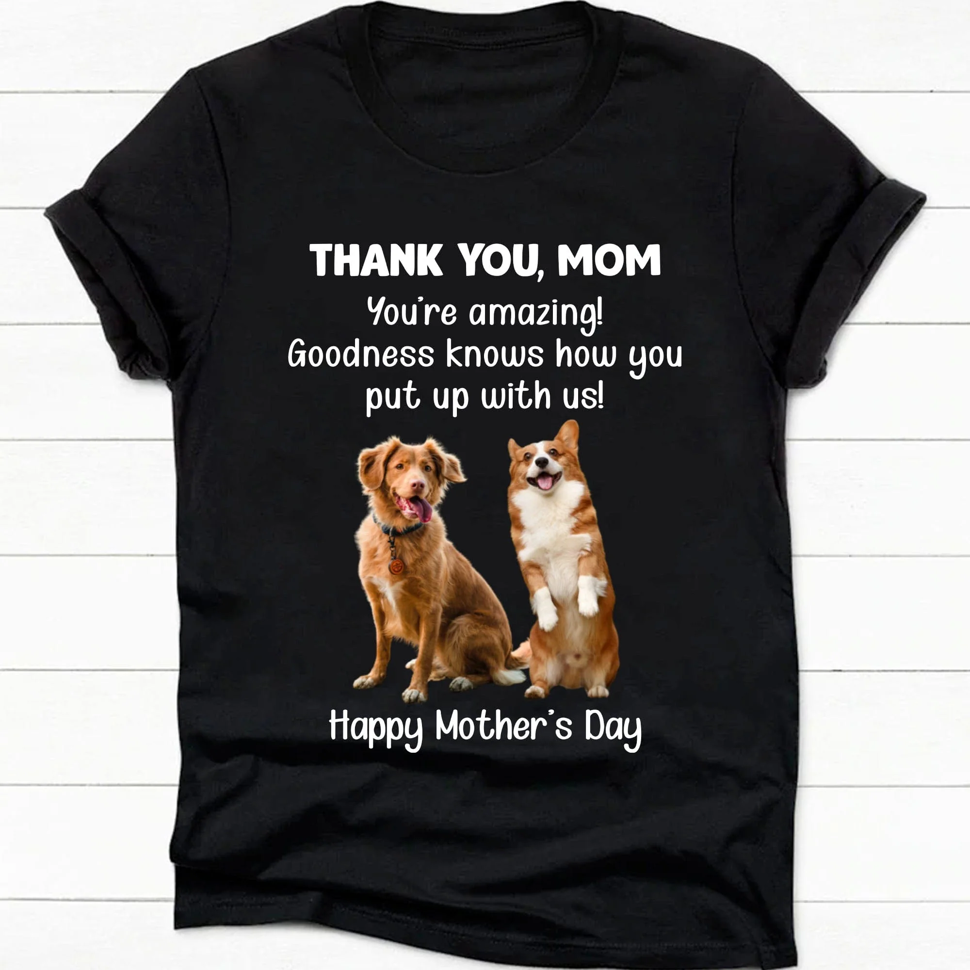 Goodness Knows Personalized Dog Cat Pet Photo Shirt C284 - Image 2