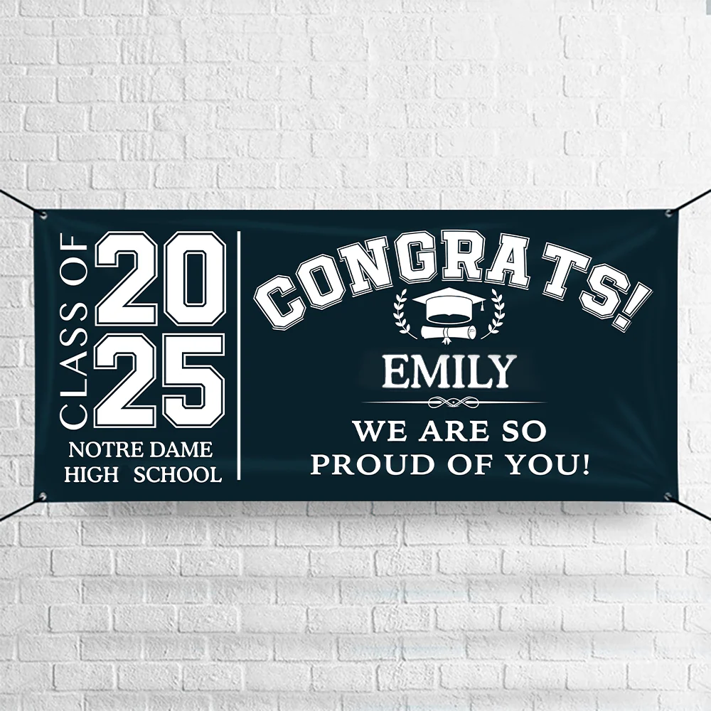 Congrats Class of 2026 Banner, Gift Idea Senior Graduation HN590 895072 - Image 3