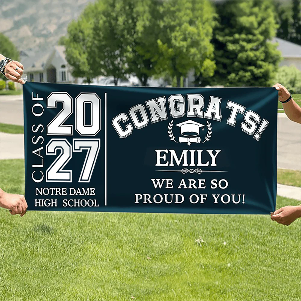 Congrats Class of 2026 Banner, Gift Idea Senior Graduation HN590 895072 - Image 5