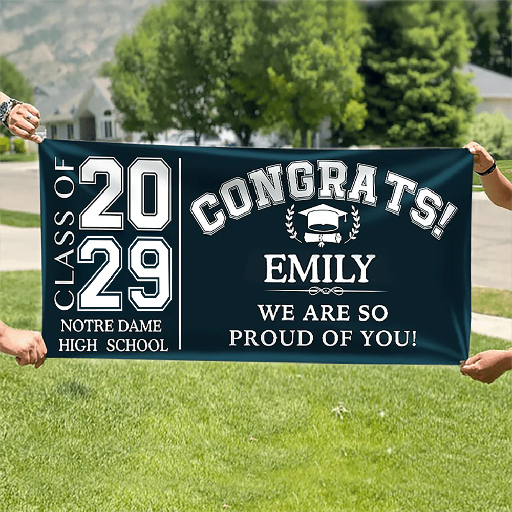 Congrats Class of 2026 Banner, Gift Idea Senior Graduation HN590 895072 - Image 7