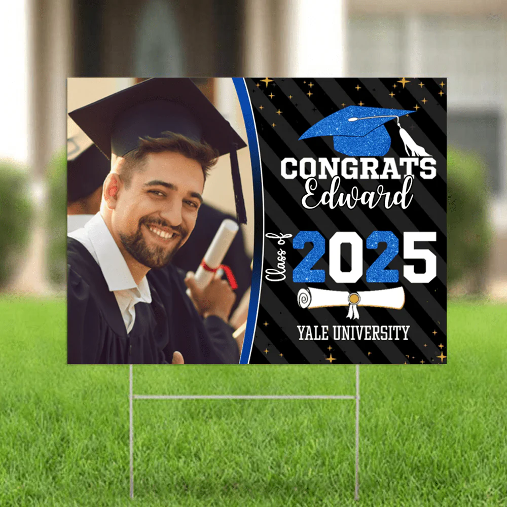 Congrats Class of 2026 Custom Image Yard Sign - Graduation Day, Senior Gift 889869 - Image 11