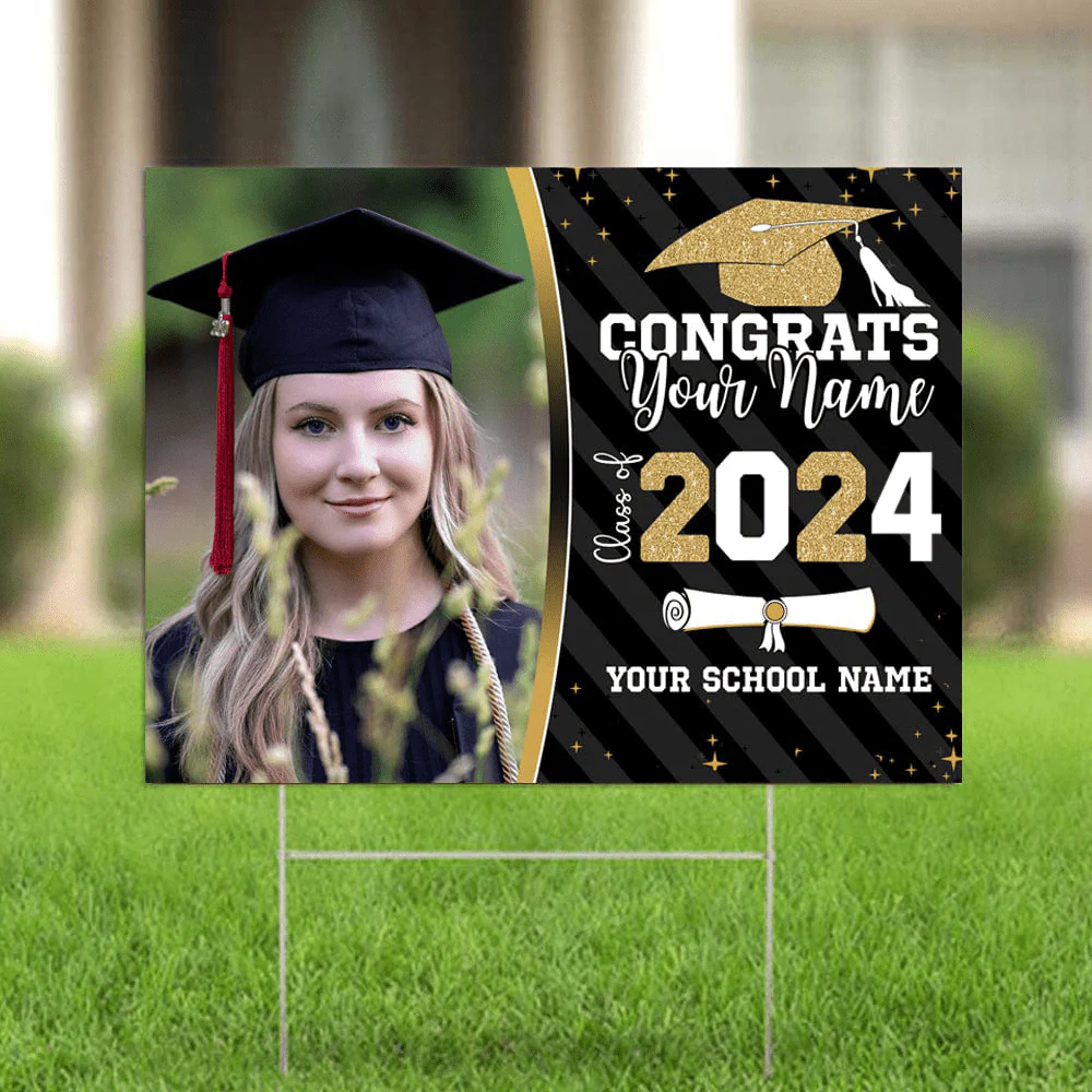 Congrats Class of 2026 Custom Image Yard Sign - Graduation Day, Senior Gift 889869 - Image 12
