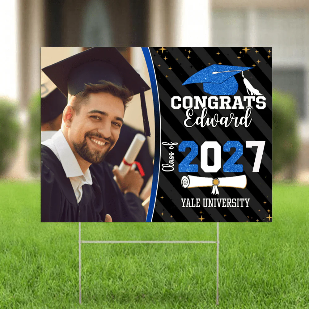 Congrats Class of 2026 Custom Image Yard Sign - Graduation Day, Senior Gift 889869 - Image 7