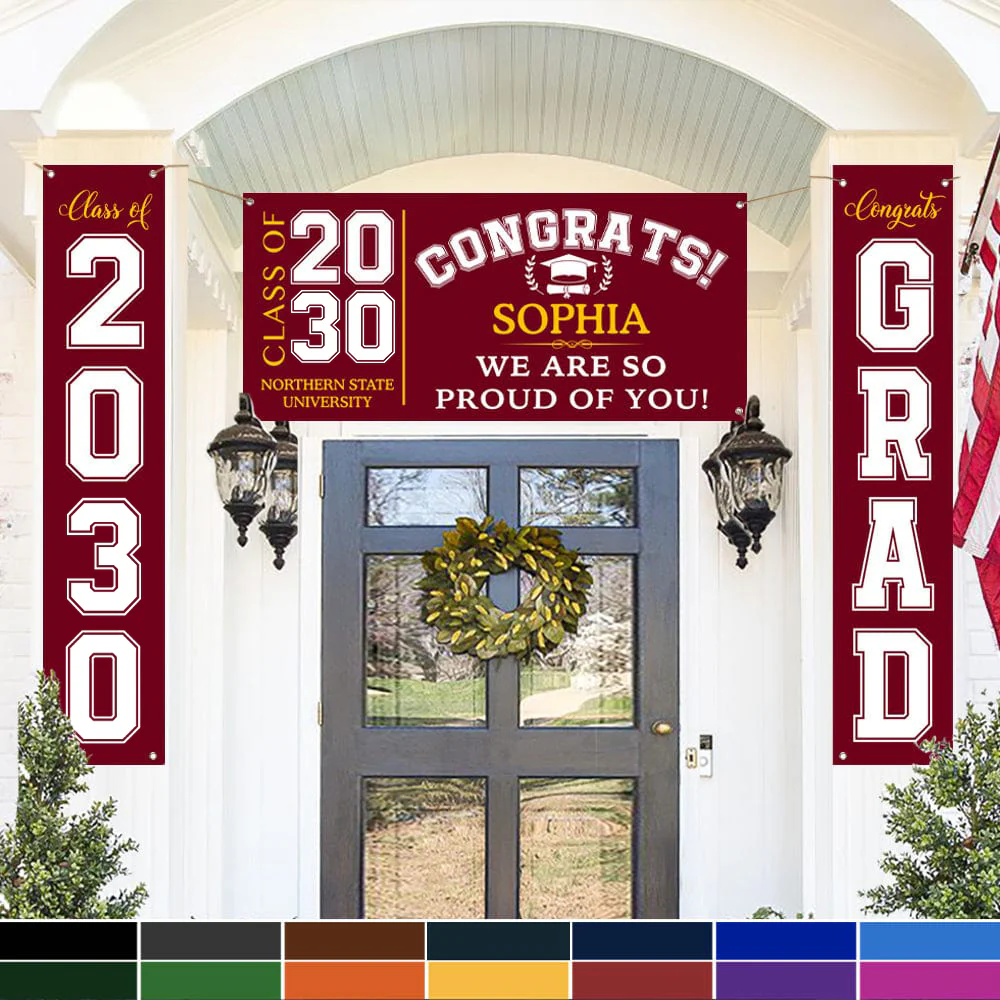Congrats Class of 2026 Banner Combo 3 Pieces, Graduation Day, Senior Gift 890295 - Image 9
