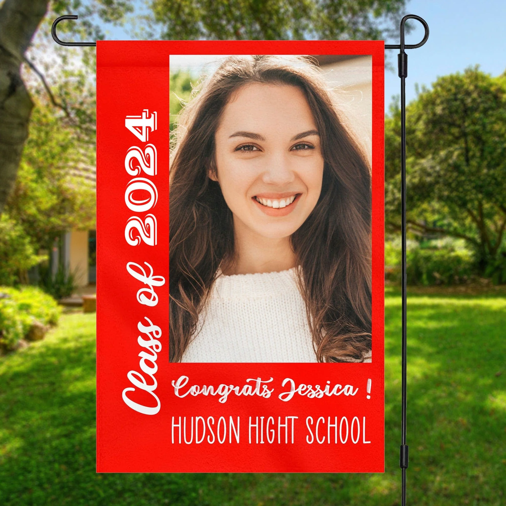 Custom Photo Graduation Senior Class of 2025 Garden Flag - Image 11