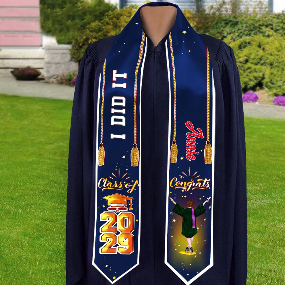 Congrats Class Of 2026 Custom Quote Graduation Stoles, graduation Gift 892293 - Image 4