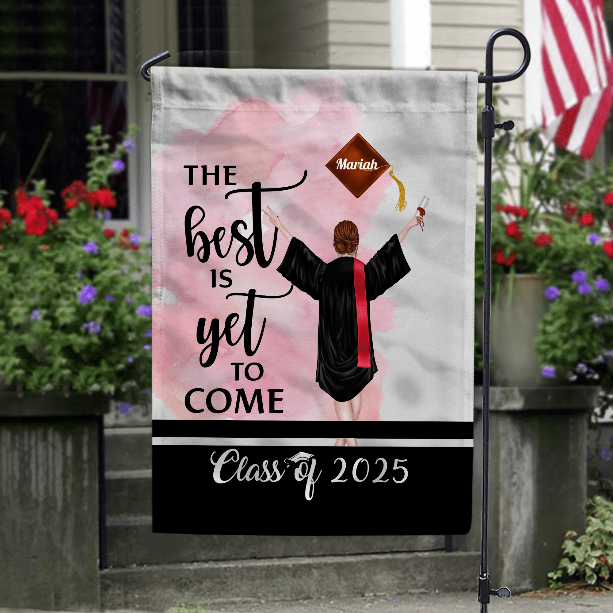 The Best Is Yet To Come Garden Flag Class of - Girl Version, Senior Gift, Graduation Day HN590 HA75 891882 - Image 2
