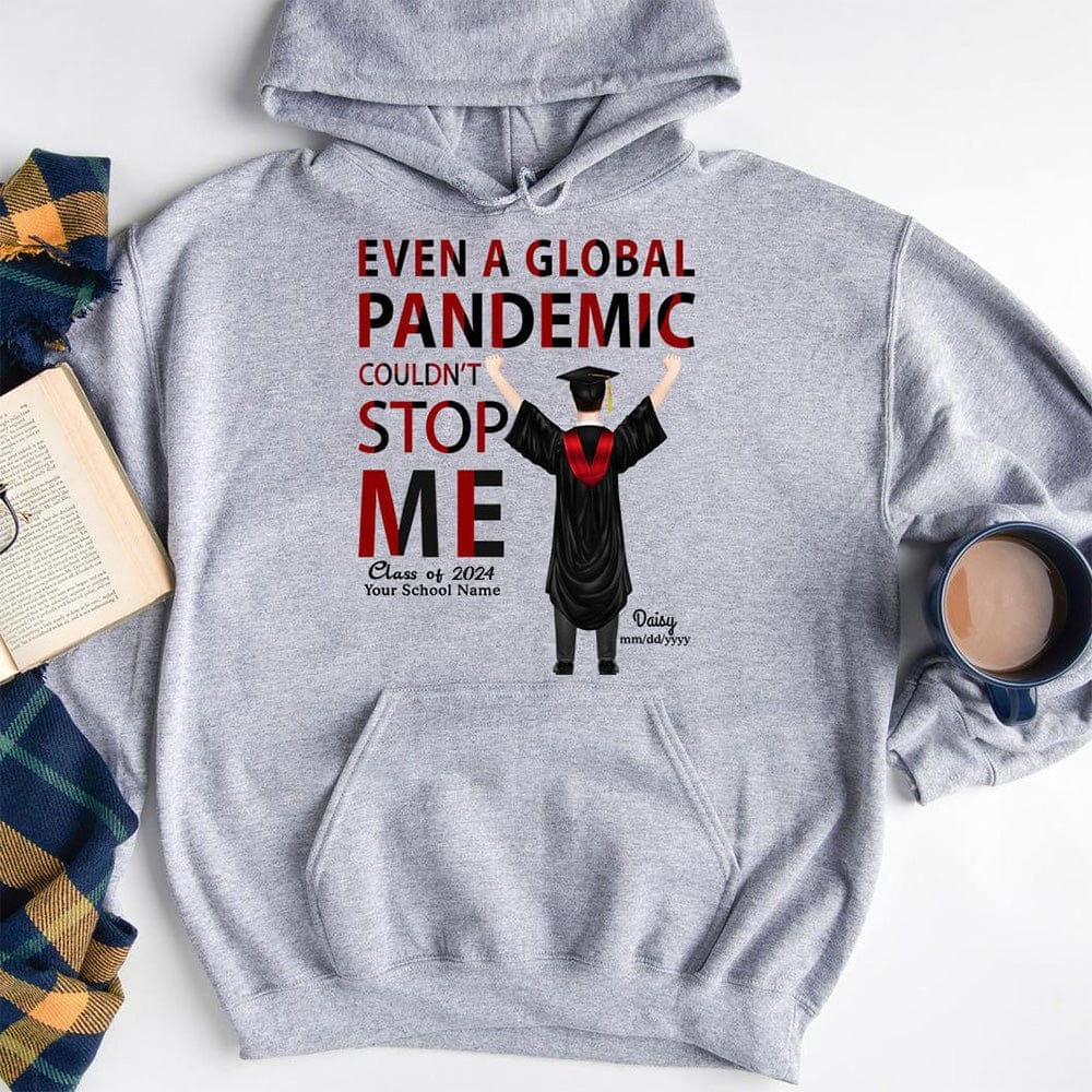 Global Pandemic Graduation T-shirt And Hoodie, Boy And Girl Version, Senior Gift HN590 - Image 3