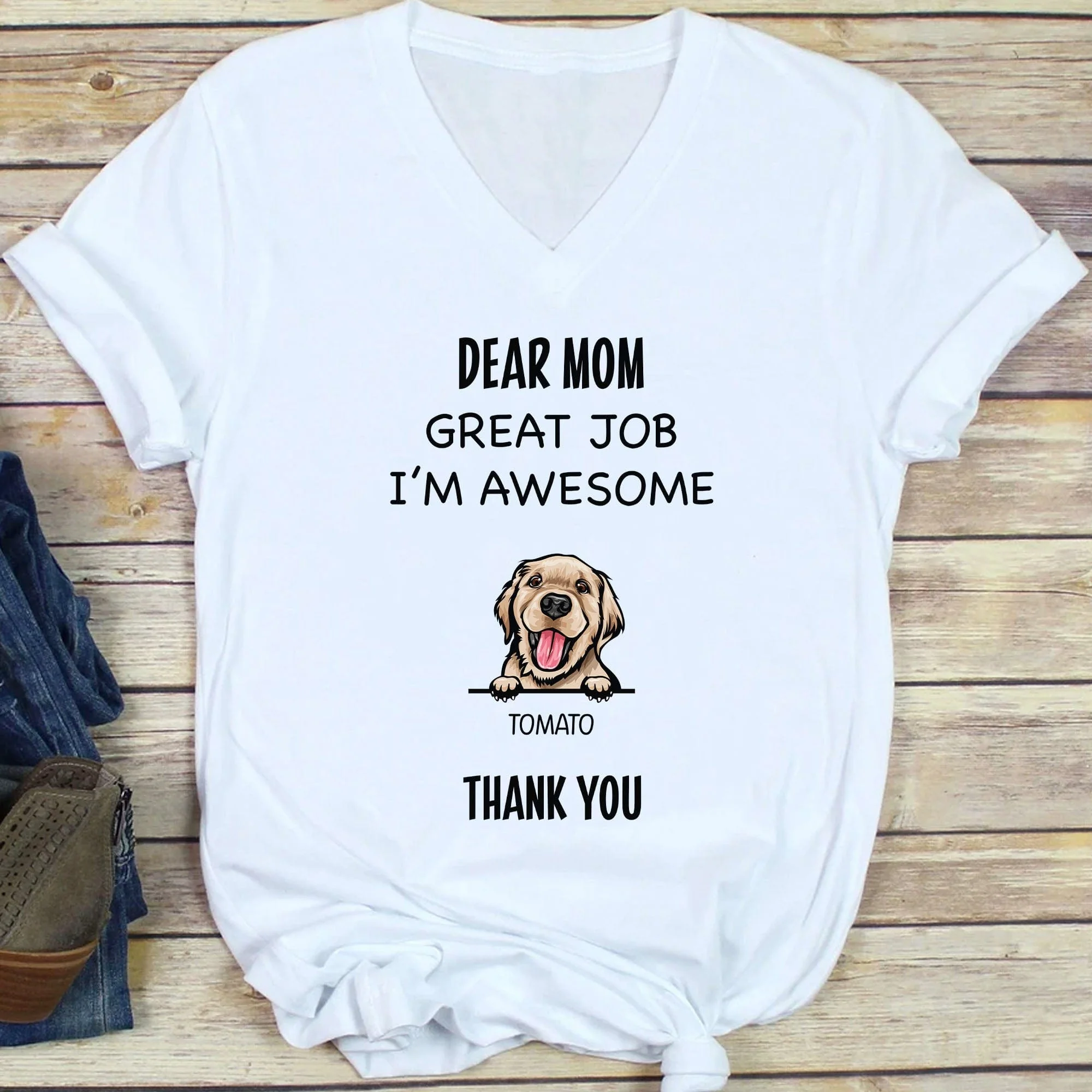 Great Job Personalized Custom Dog Bright Shirt C347 - Image 5