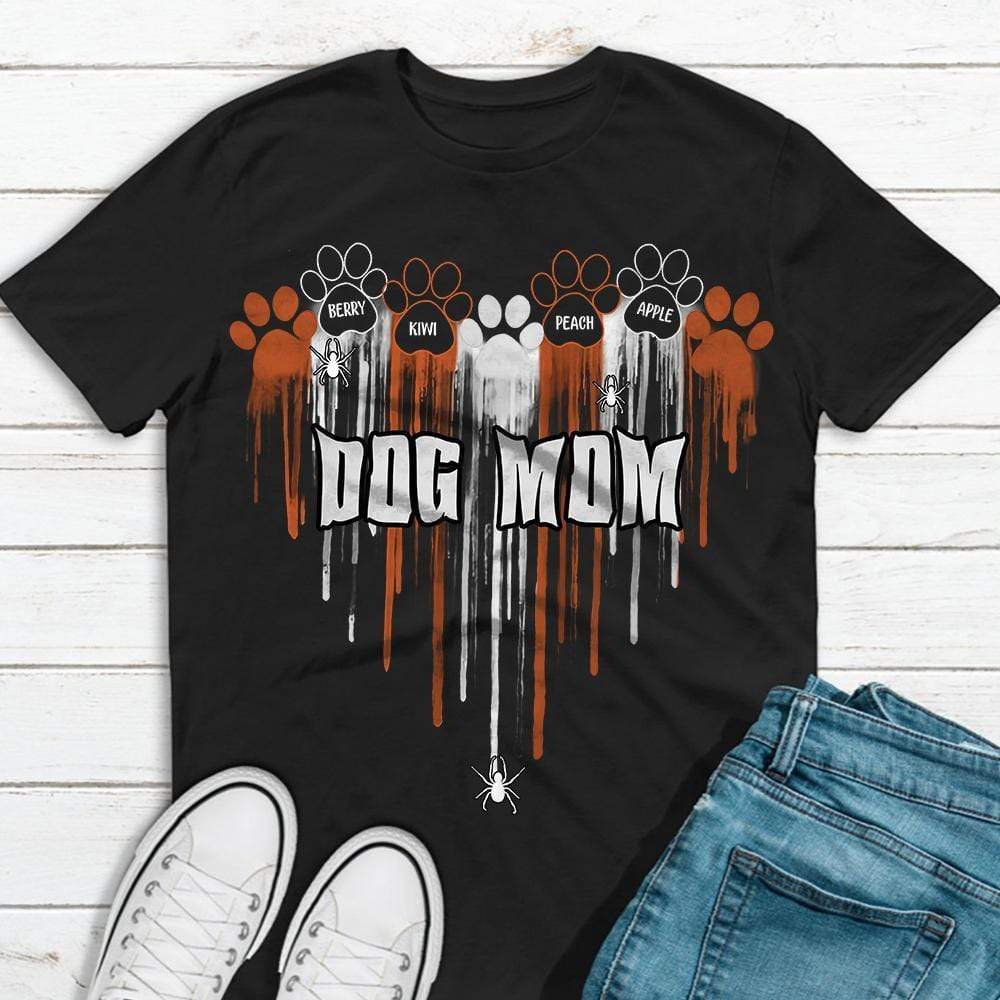 Halloween Dog Mom Paws Heart Dog Tshirt, HN590 - Image 3