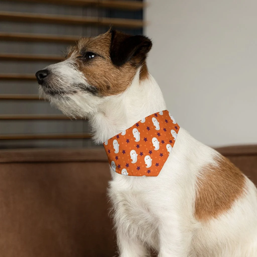 Halloween Pattern Boo Pet Bandana Collar - Image 5