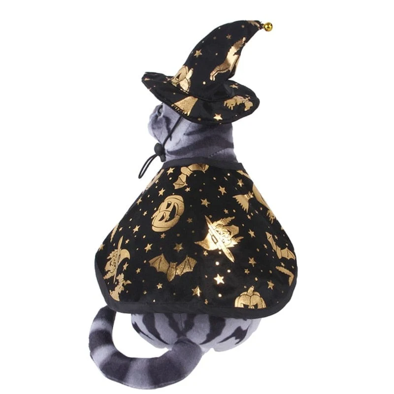 Cosplay Halloween Pet Costumes Cape and Wizard Hat - Image 4