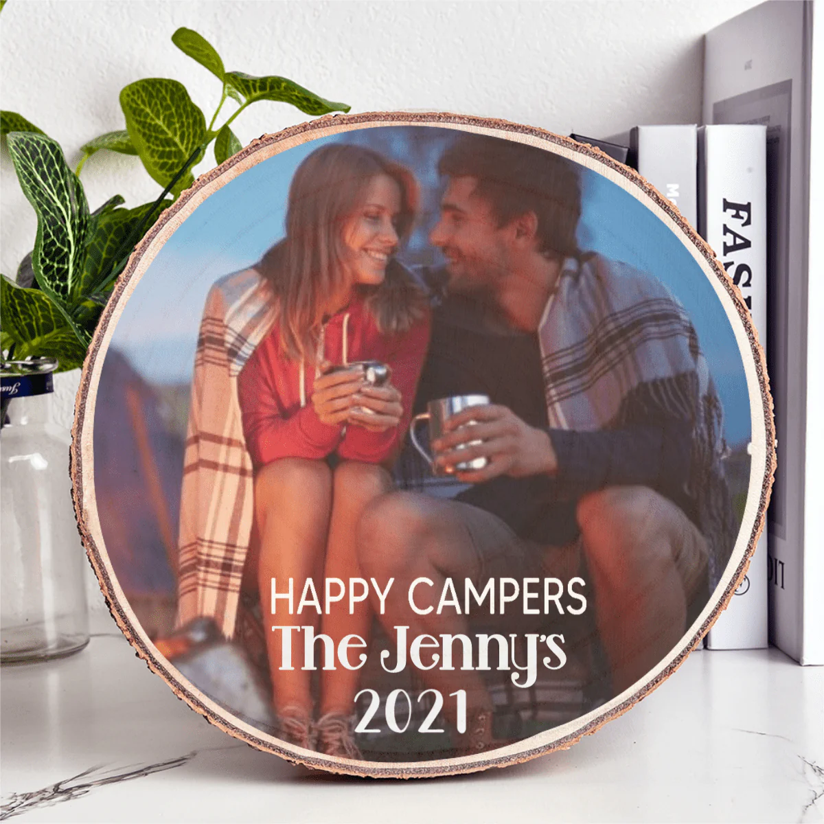 Happy Camper, Custom Name  Photo On Wood,SG02 - Image 3