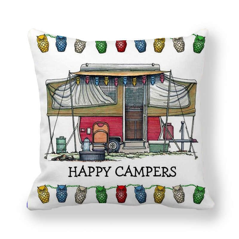Happy Camper Decorative Pillow Case - Image 15