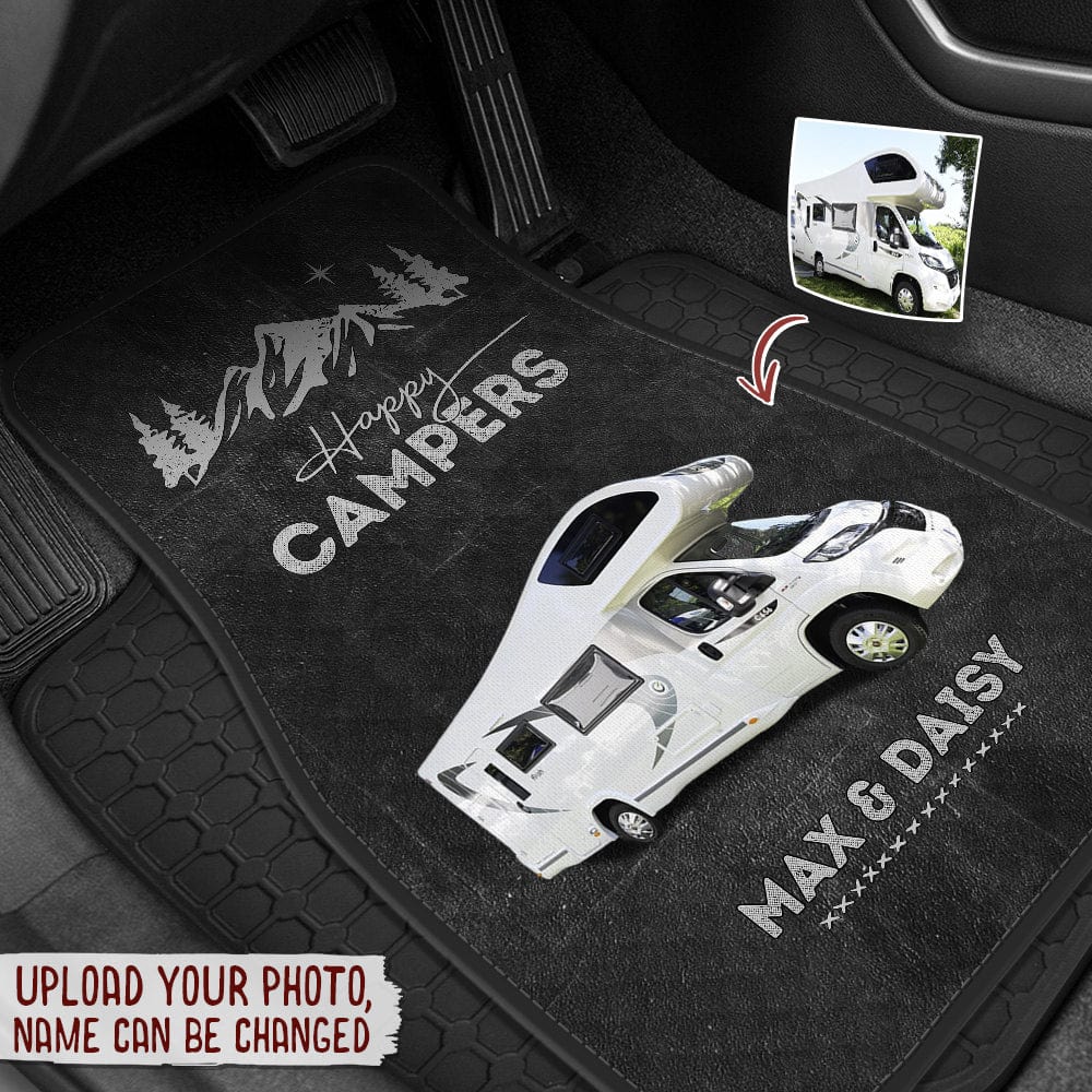 Happy Campers Car Mats, Upload Photo Car, HN590