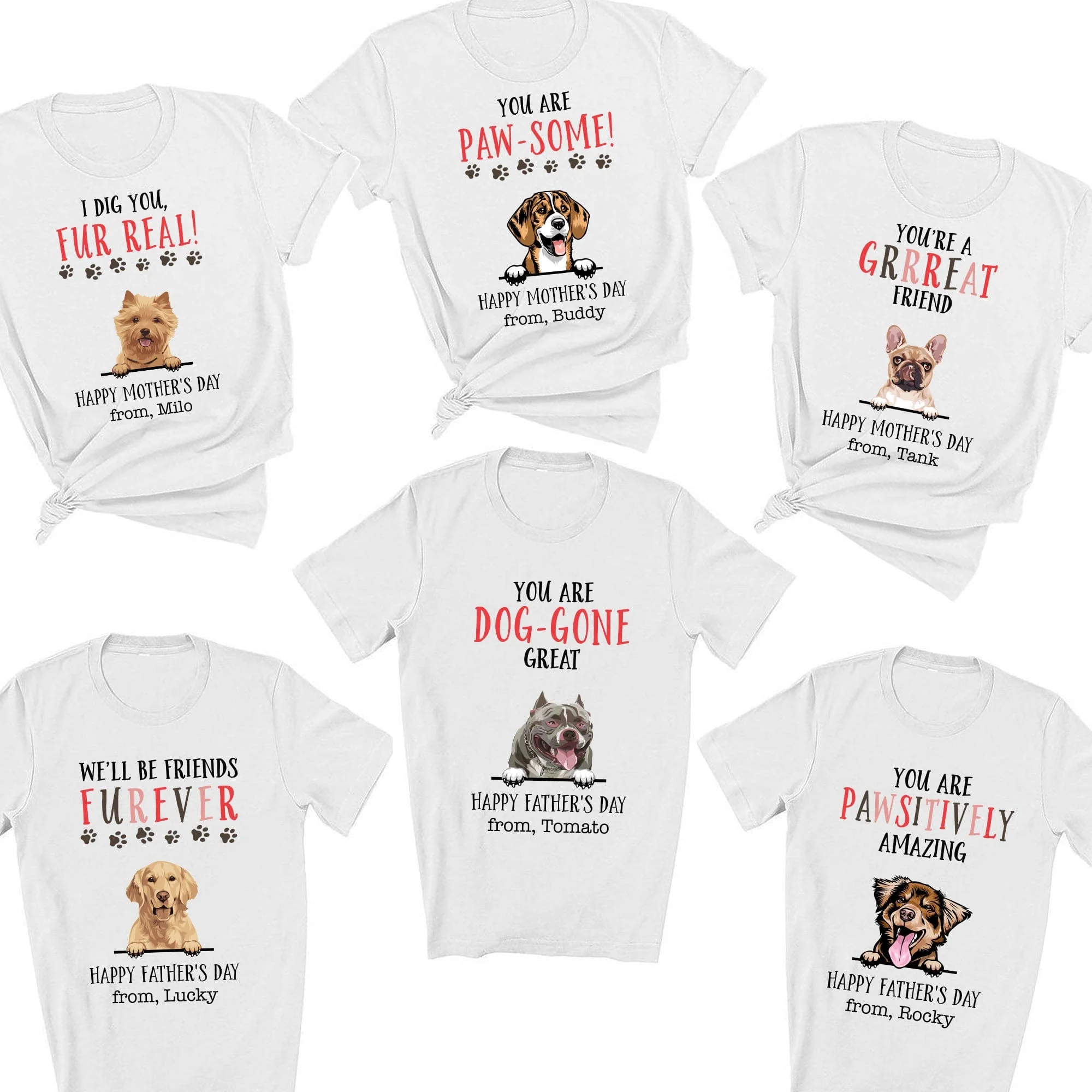 Happy Father's Mother's Day Custom Dog Shirt C213 - Image 4