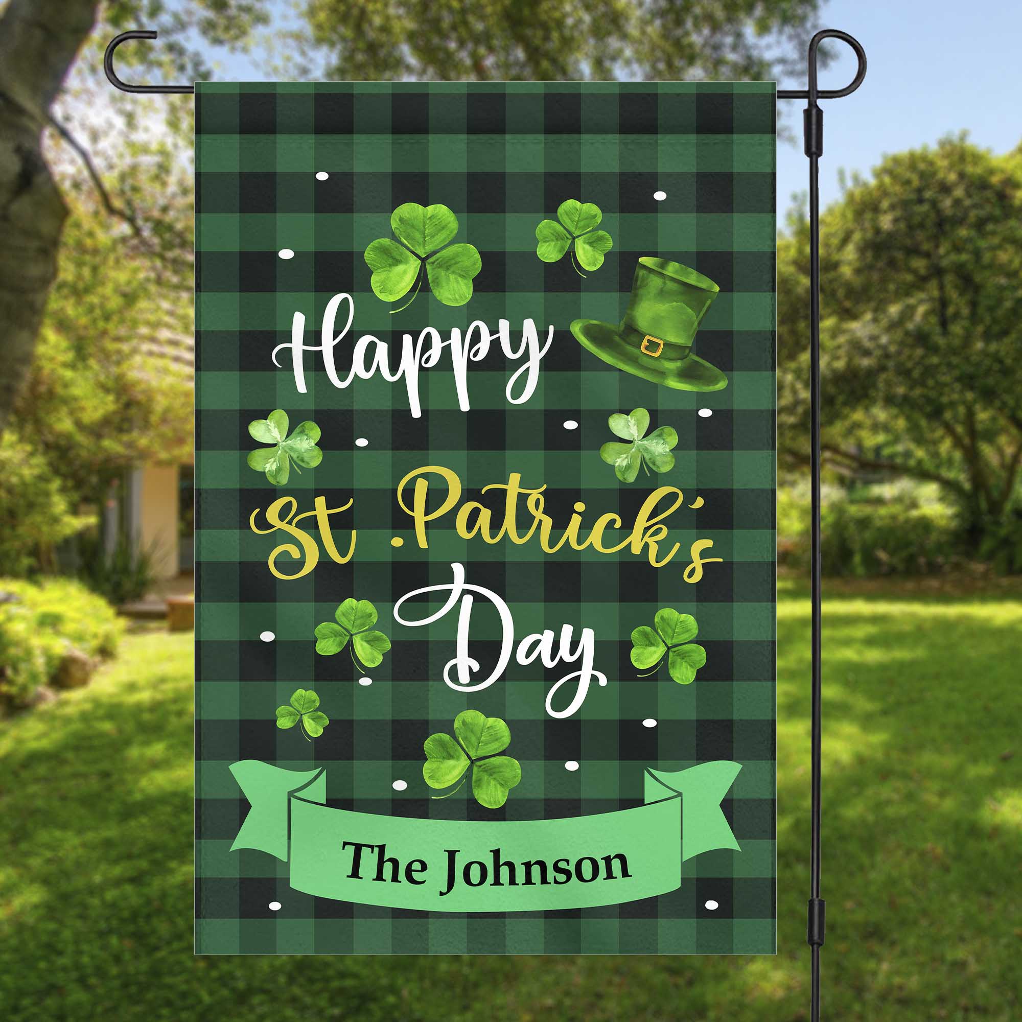 Happy St Patrick's Day Custom Garden Flag - Image 2