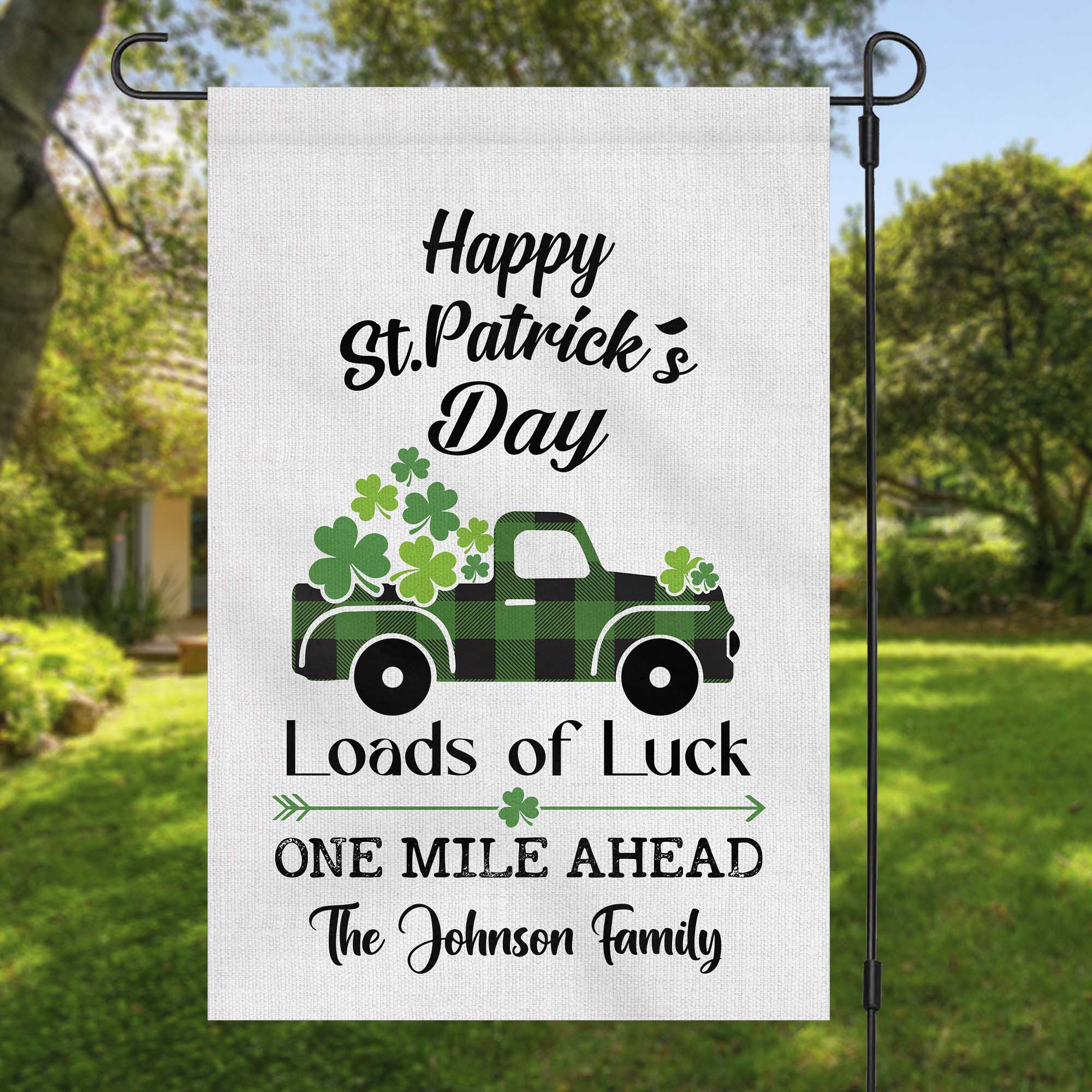 Happy St. Patricks Day Custom Garden Flag H166 - Image 2