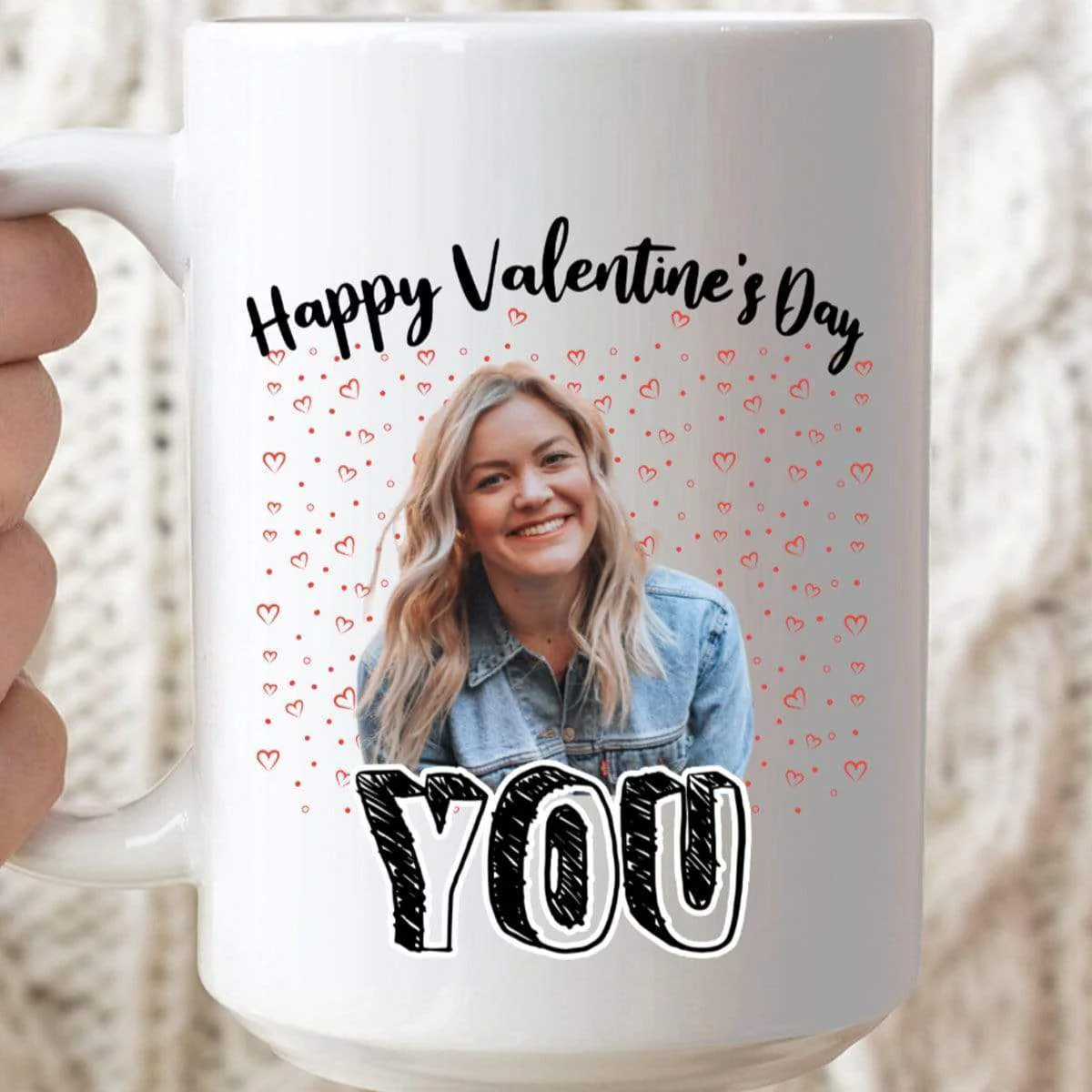Happy Valentine's Day You Custom Mug - Image 2