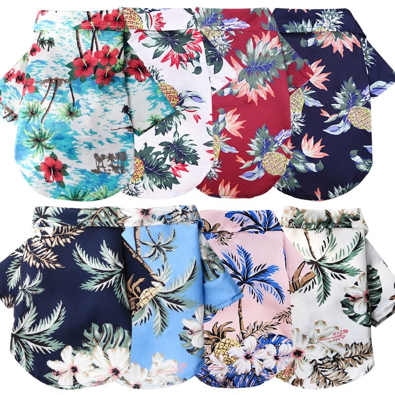 Hawaiian Beach Style Dog T-Shirts Thin Breathable Summer Dog Clothes - Image 3