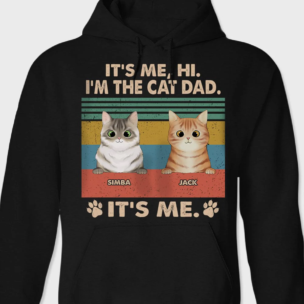 Hi I'm The Cat Dad Father Shirt N304 889238 - Image 3