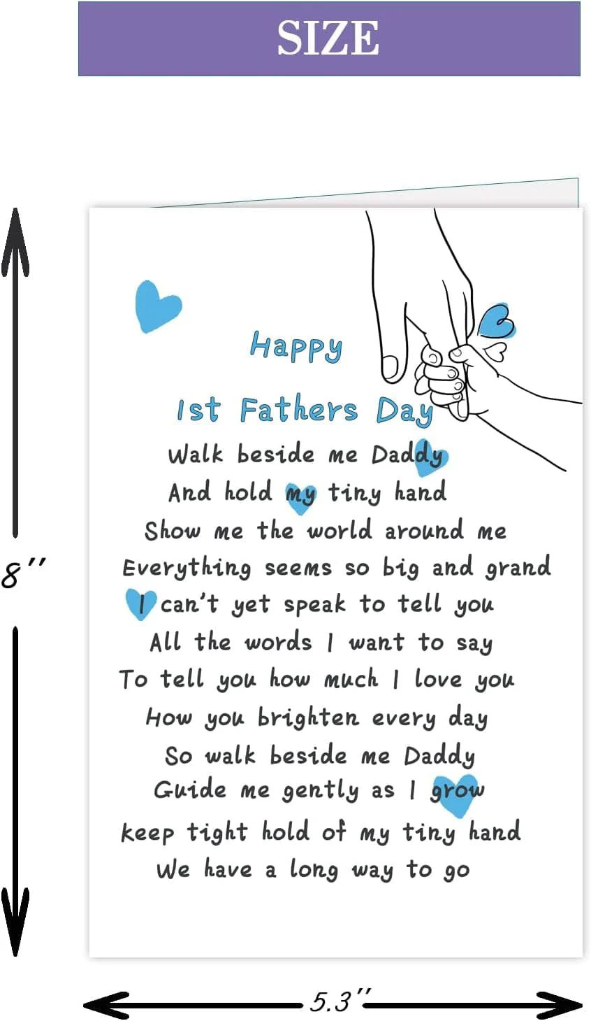 Hilarious First Father’S Day Card from Wife,First Fathers Day Cards Gifts from Baby Girls Boys, Cute 1St Fathers Day Card, Happy Father’S Day Card from Son Daughter - Image 2