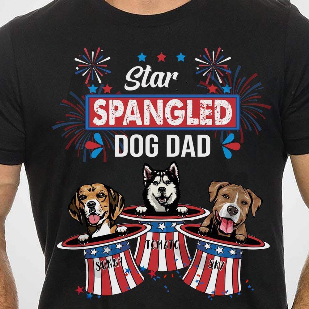 Star Spangled Dog Dad Shirt