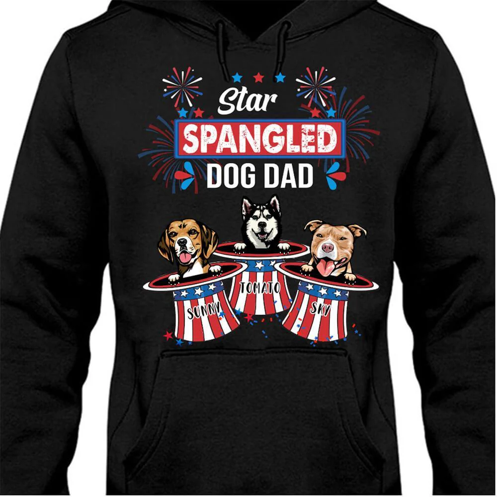 Star Spangled Dog Dad Shirt - Image 4