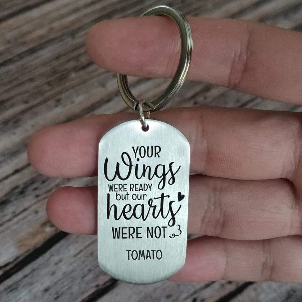 Your Wings Were Ready But Our Hearts Were Not Dog Keychain - Image 2
