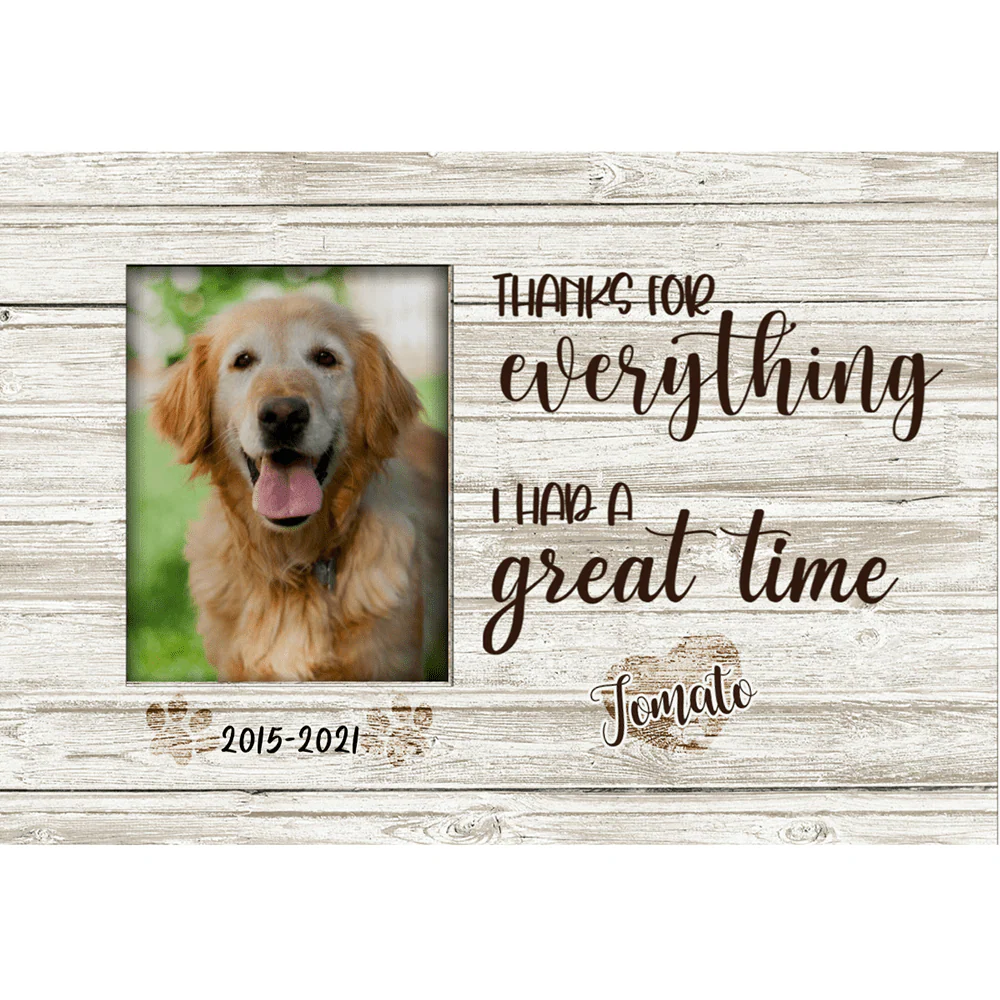 Thanks For Everything I Had A Great Time Dog Print Canvas - Image 2