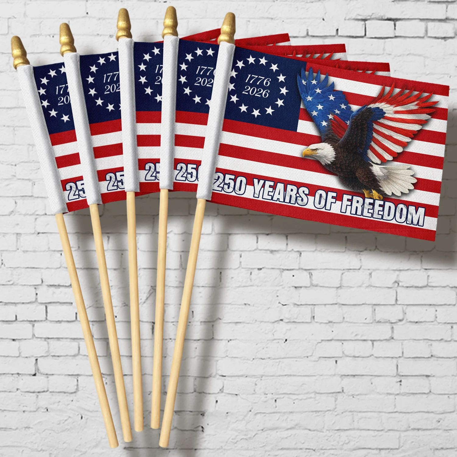 250 Years Of Freedom Eagle Handheld Flag HA75 898904 - Image 3