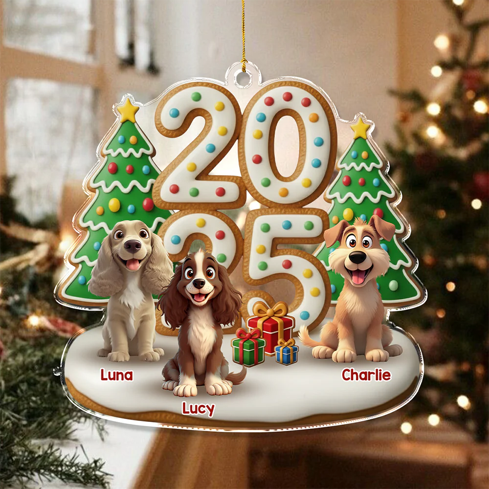 Custom Acrylic Ornament - Personalized Christmas Gifts For Dog Lovers HO82 900458 - Image 3