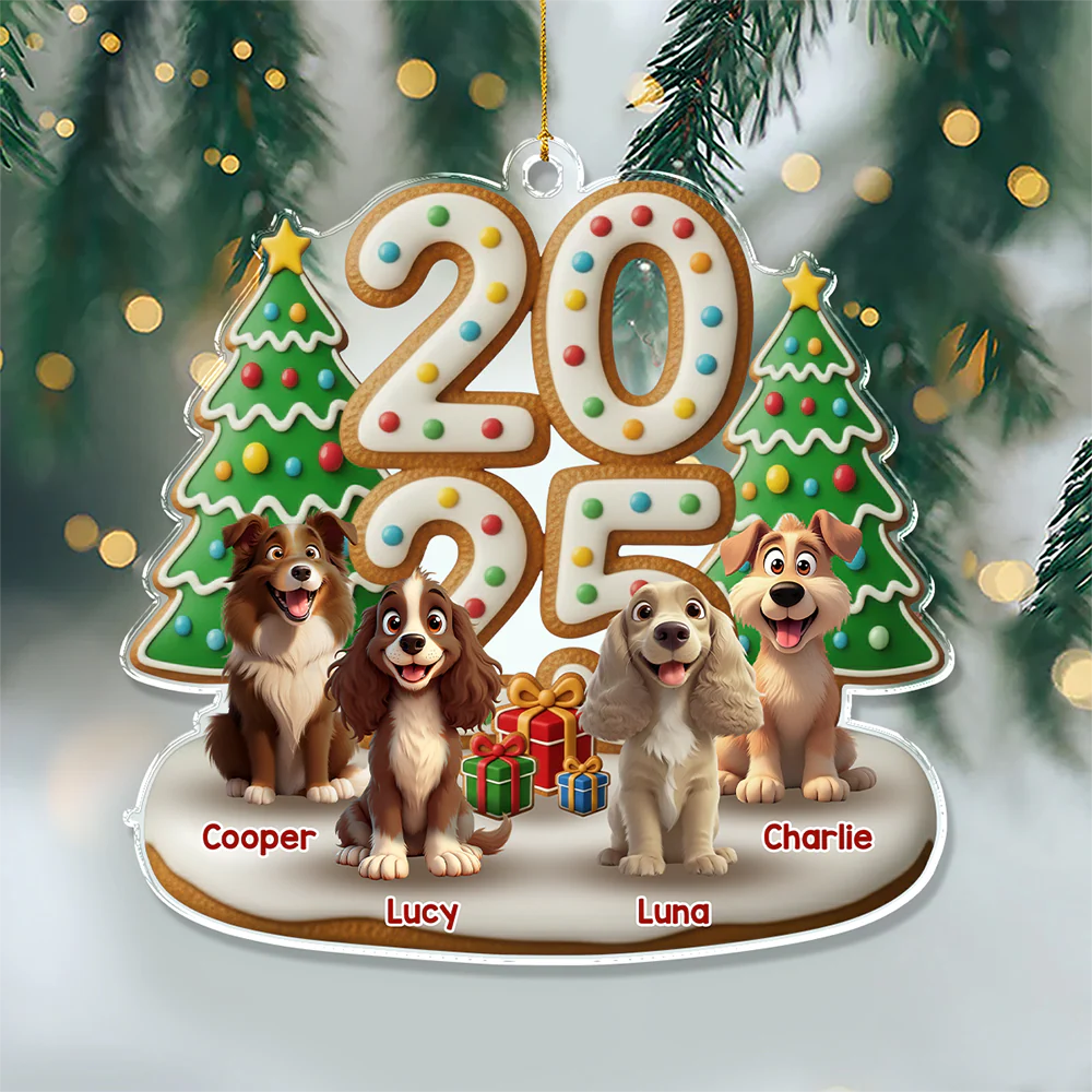 Custom Acrylic Ornament - Personalized Christmas Gifts For Dog Lovers HO82 900458 - Image 4