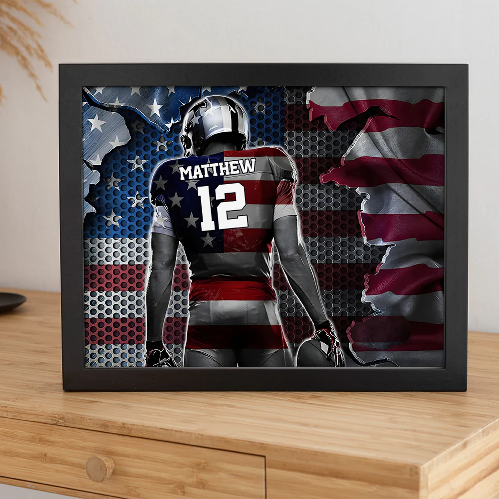 Custom American Football Player Picture Frame For Football Lover HO82 900878 - Image 5
