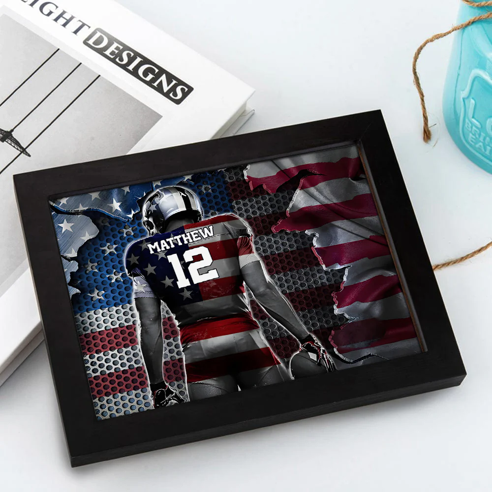 Custom American Football Player Picture Frame For Football Lover HO82 900878 - Image 6