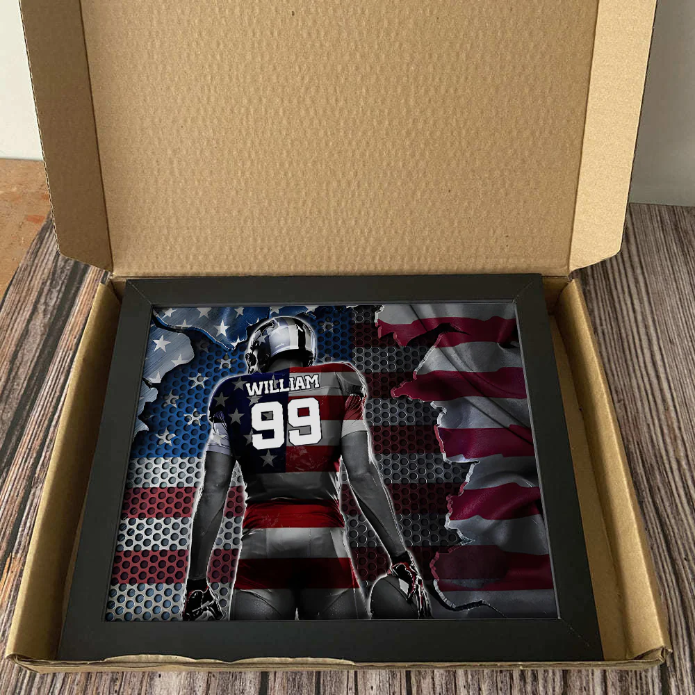 Custom American Football Player Picture Frame For Football Lover HO82 900878 - Image 7