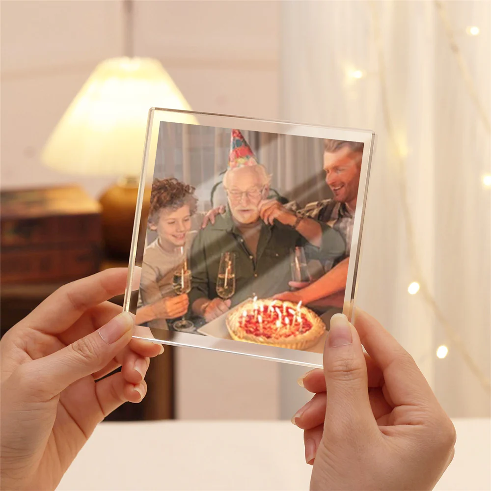 Custom Birthday Photo Wooden & Acrylic Photo Block Set Gift For Family CH07 896348 - Image 6