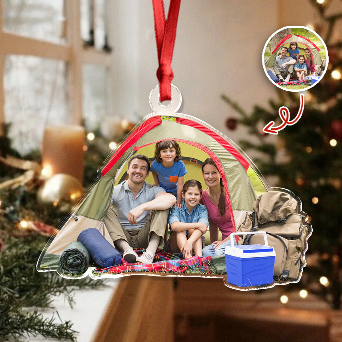 Custom Camping Photo - Personalized Acrylic Ornament Christmas Gift For Campers HO82 894854 - Image 8