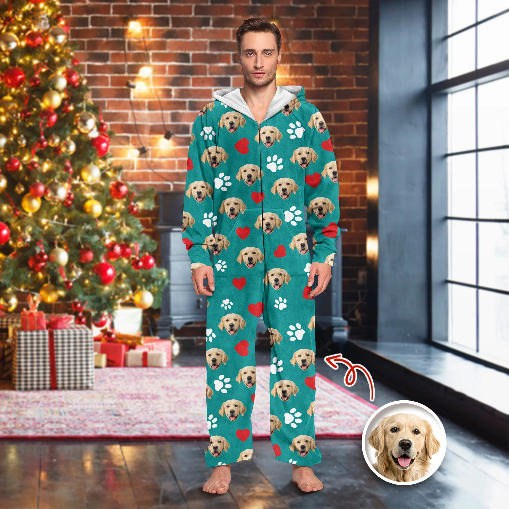 Custom Dog And Cat Photo With Accessories Pattern Pet Onesie Pajamas HO82 894312 - Image 4