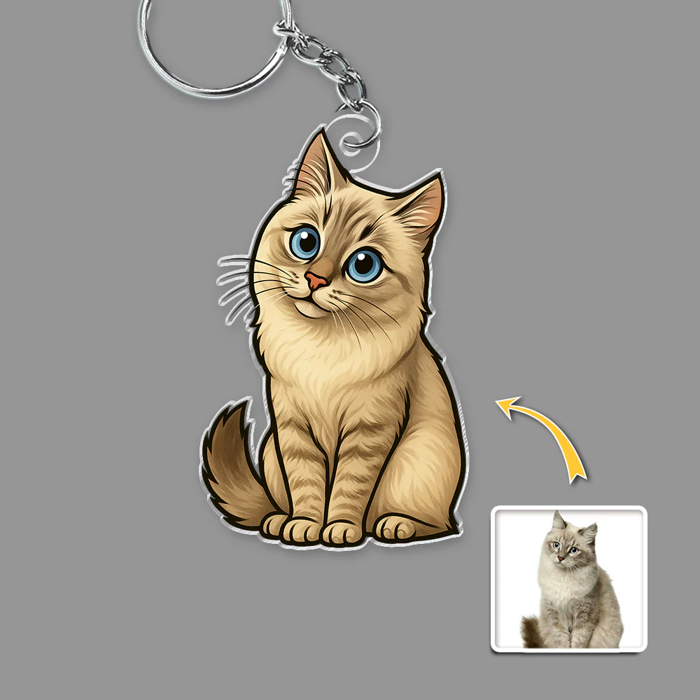 Custom Dog Cat Cartoon Photo Acrylic Keychain For Dog Lovers Cat Lovers CH07 896446 - Image 6