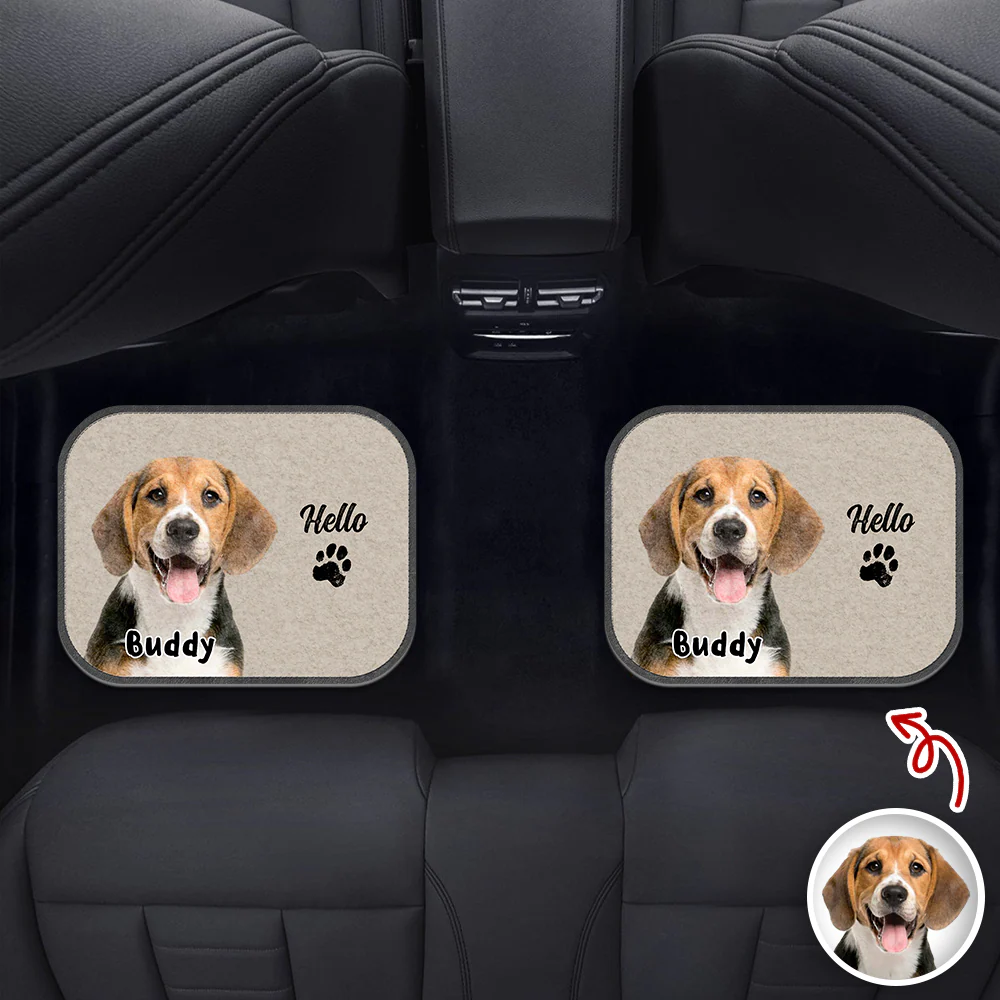 Custom Dog Photo Anti-Slip Car Floor Mat For Dog Lovers HO82 894446 - Image 3