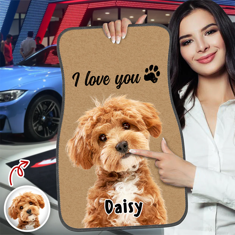 Custom Dog Photo Anti-Slip Car Floor Mat For Dog Lovers HO82 894446 - Image 4