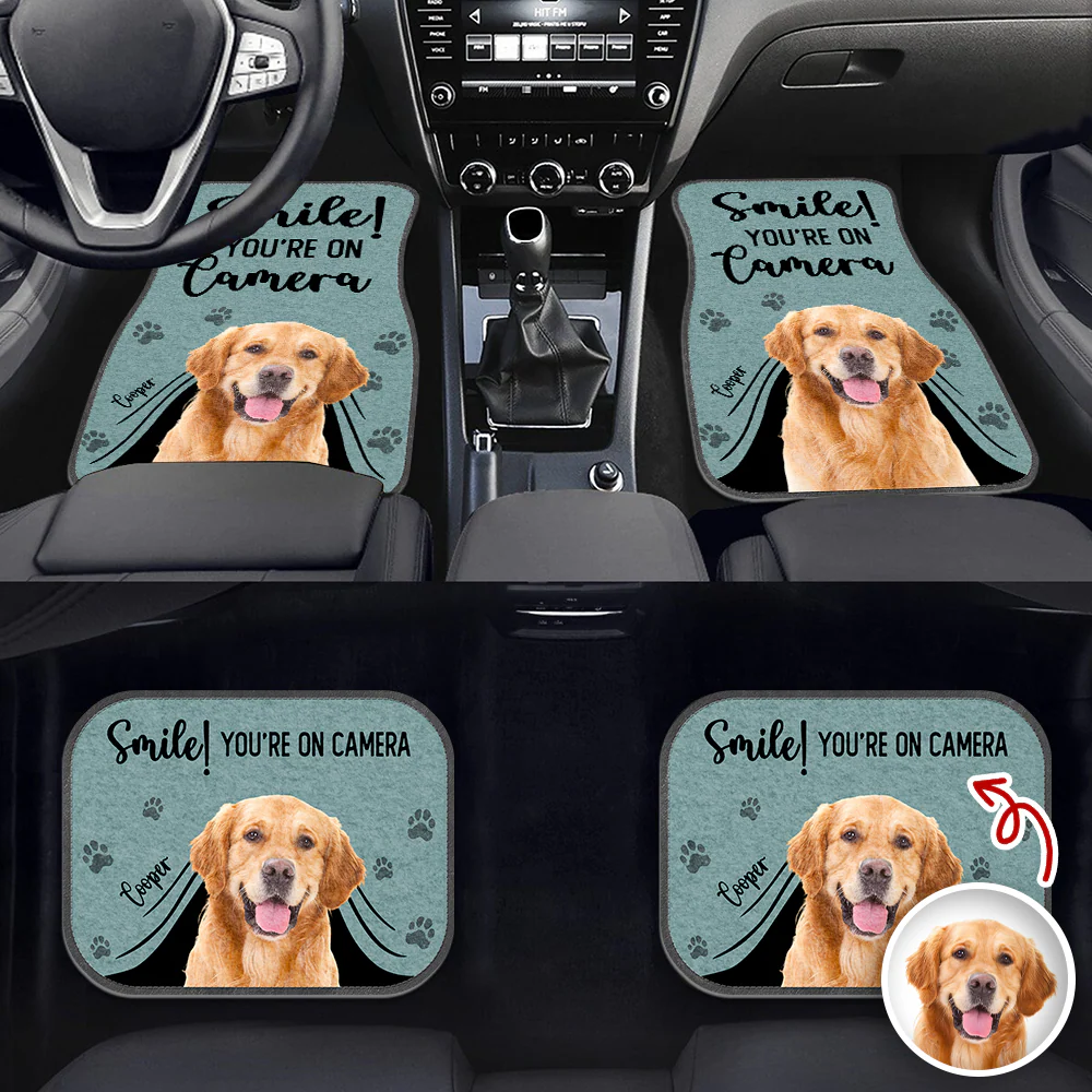 Custom Dog Photo Car Floor Mat For Dog Lovers HO82 894464 - Image 5