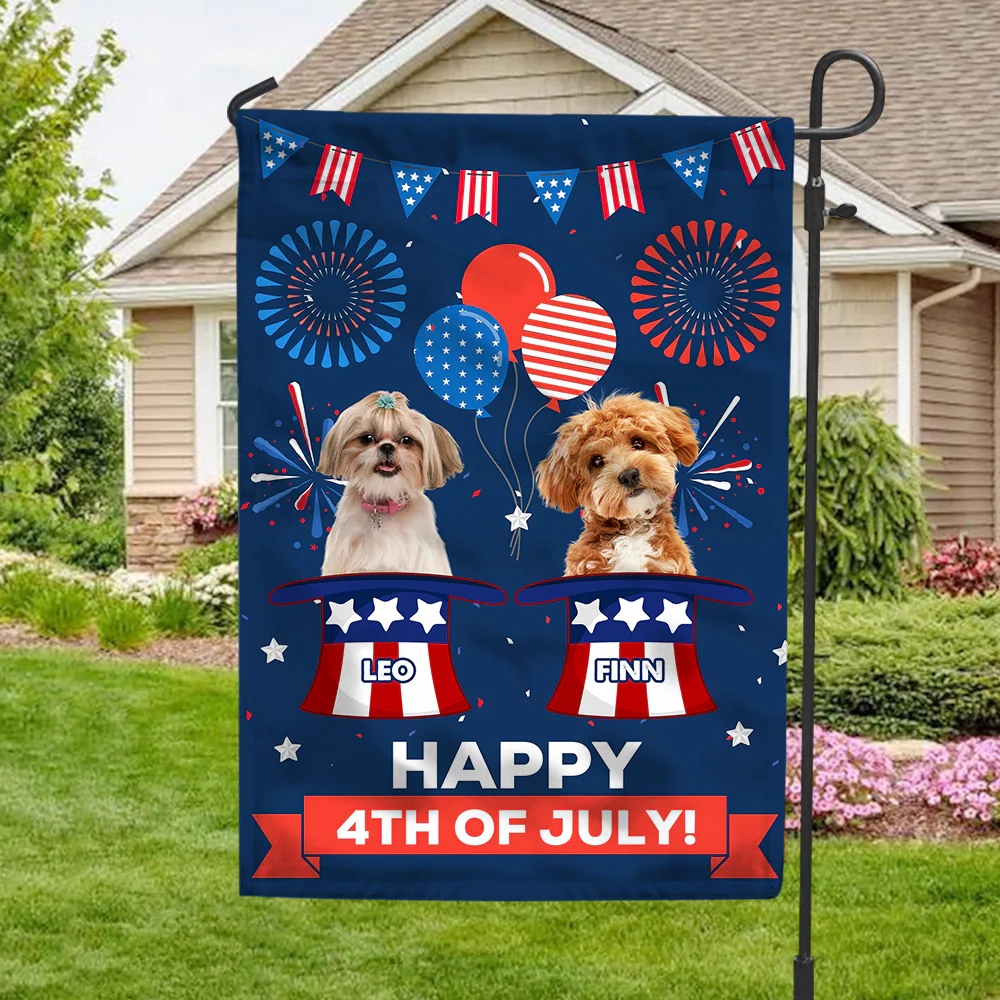 Custom Dog Photo Happy 4th Of July Garden Flag Independence Day Gift CH07 896048 - Image 4