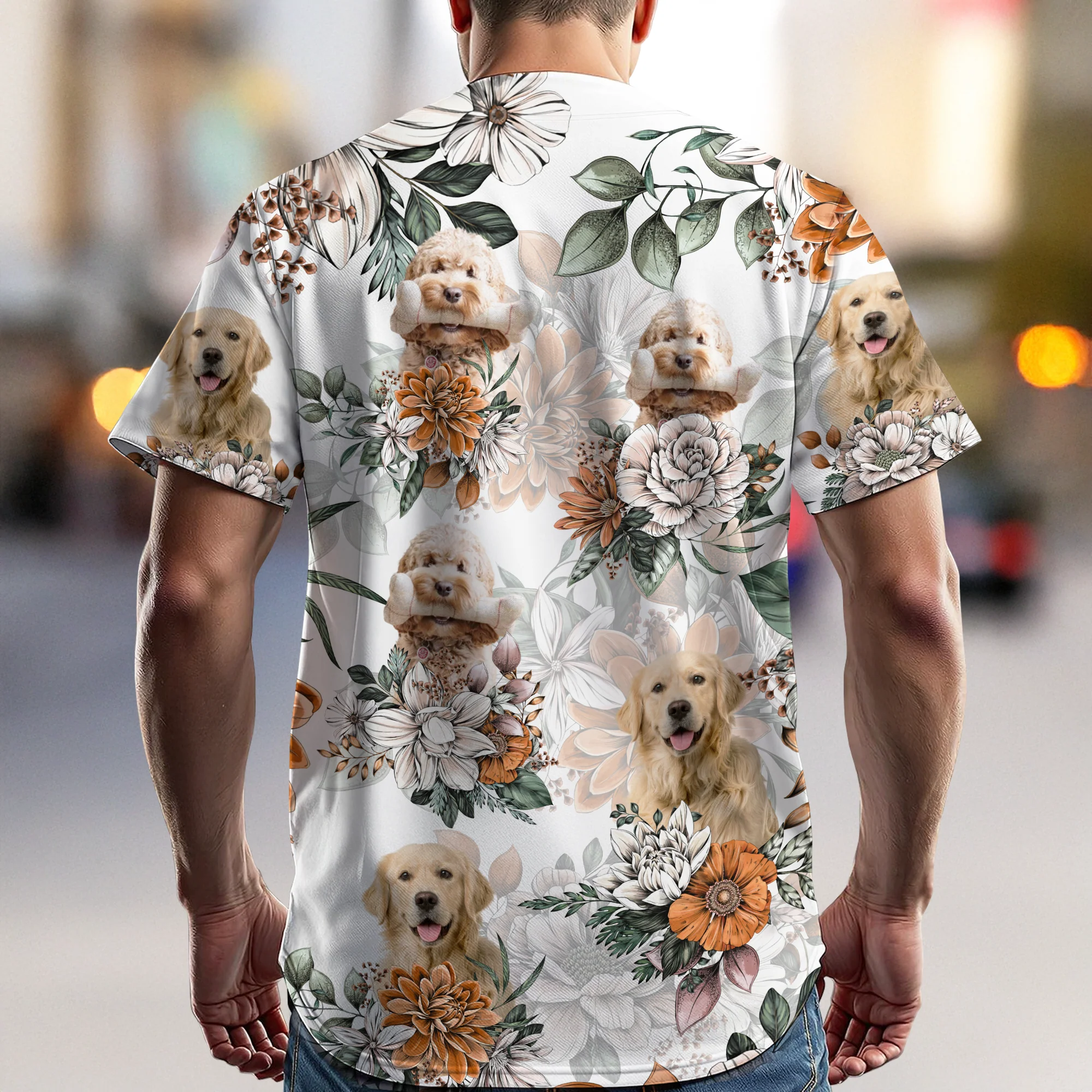 Custom Dog Photo Hawaiian Style Baseball Jersey Shirt For Dog Lovers HO82 894260 - Image 5