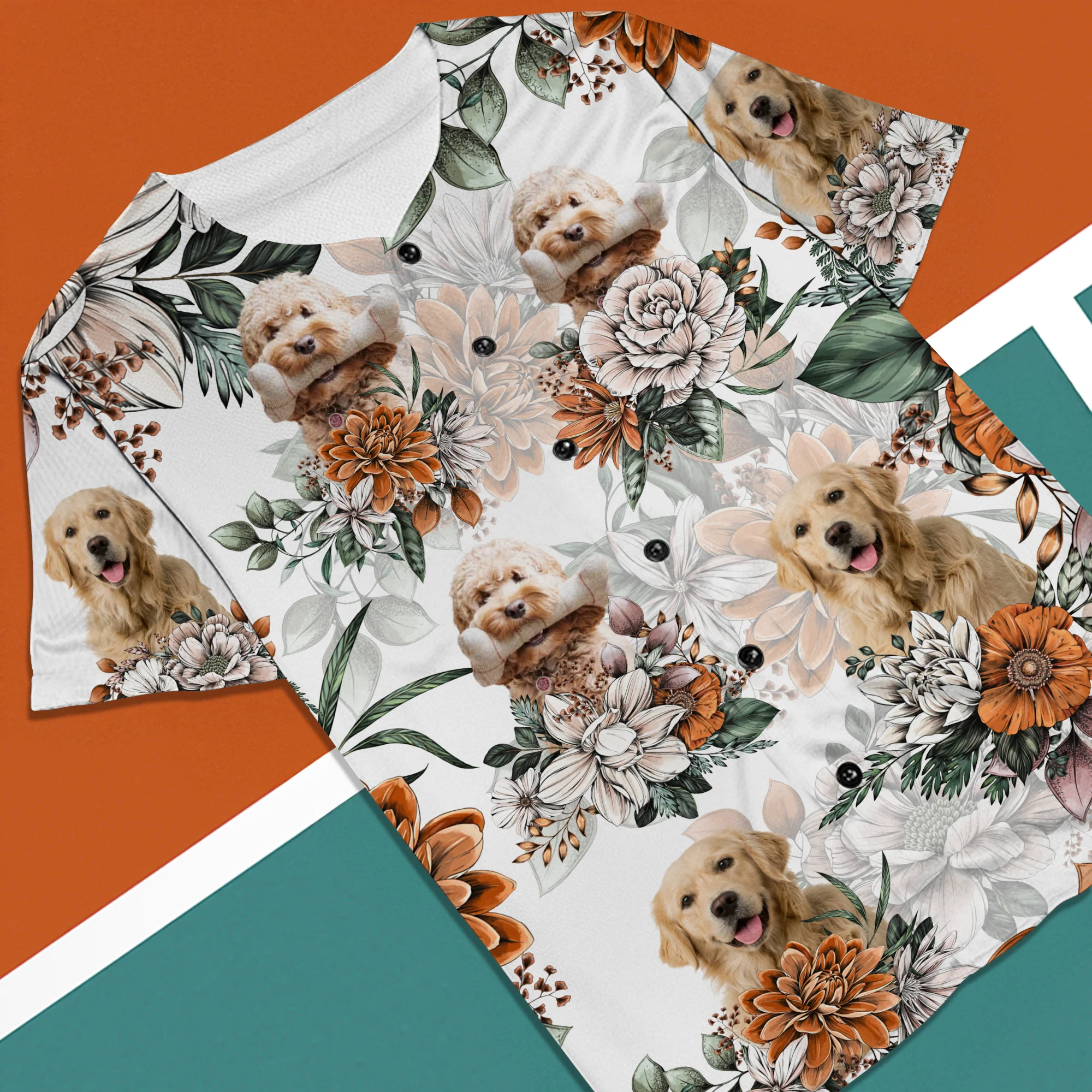 Custom Dog Photo Hawaiian Style Baseball Jersey Shirt For Dog Lovers HO82 894260 - Image 6