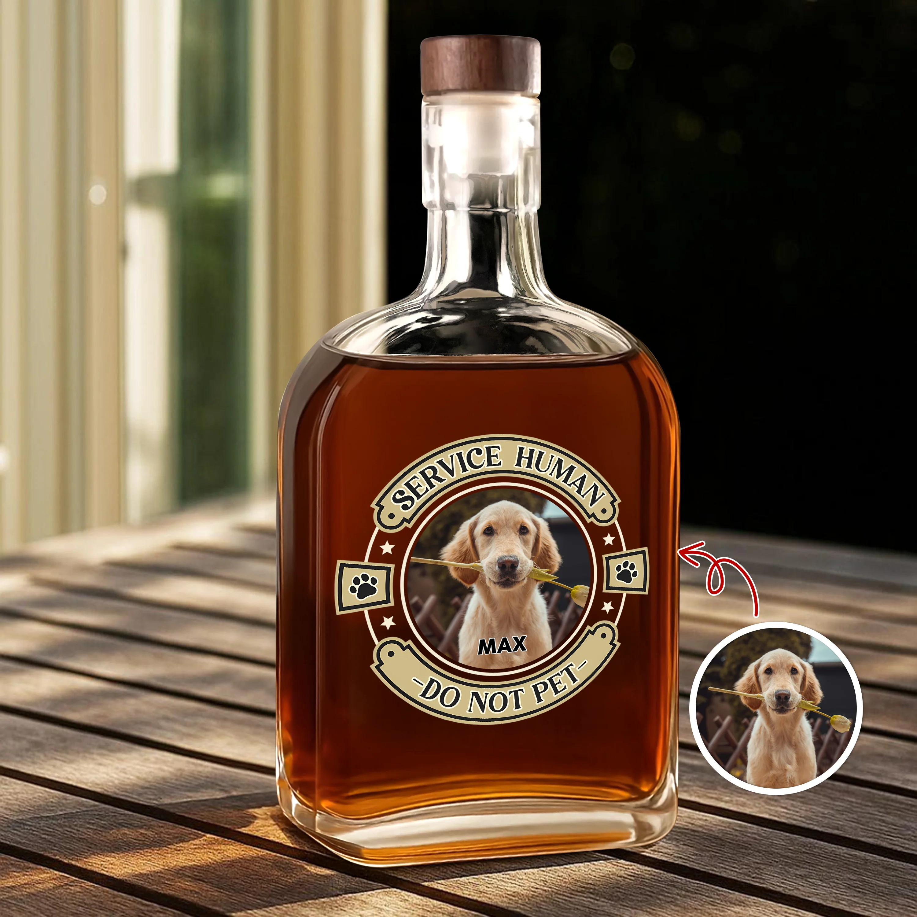 Custom Dog Photo Service Human Whiskey Bottle For Dog Lovers LM32 895029 - Image 5
