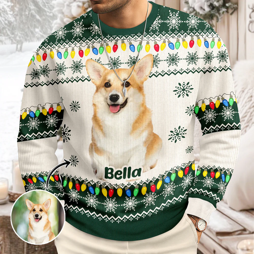 Custom Face Big Head Funny For Dog Lovers - Personalized Photo Ugly Sweater CH07 899304 - Image 5
